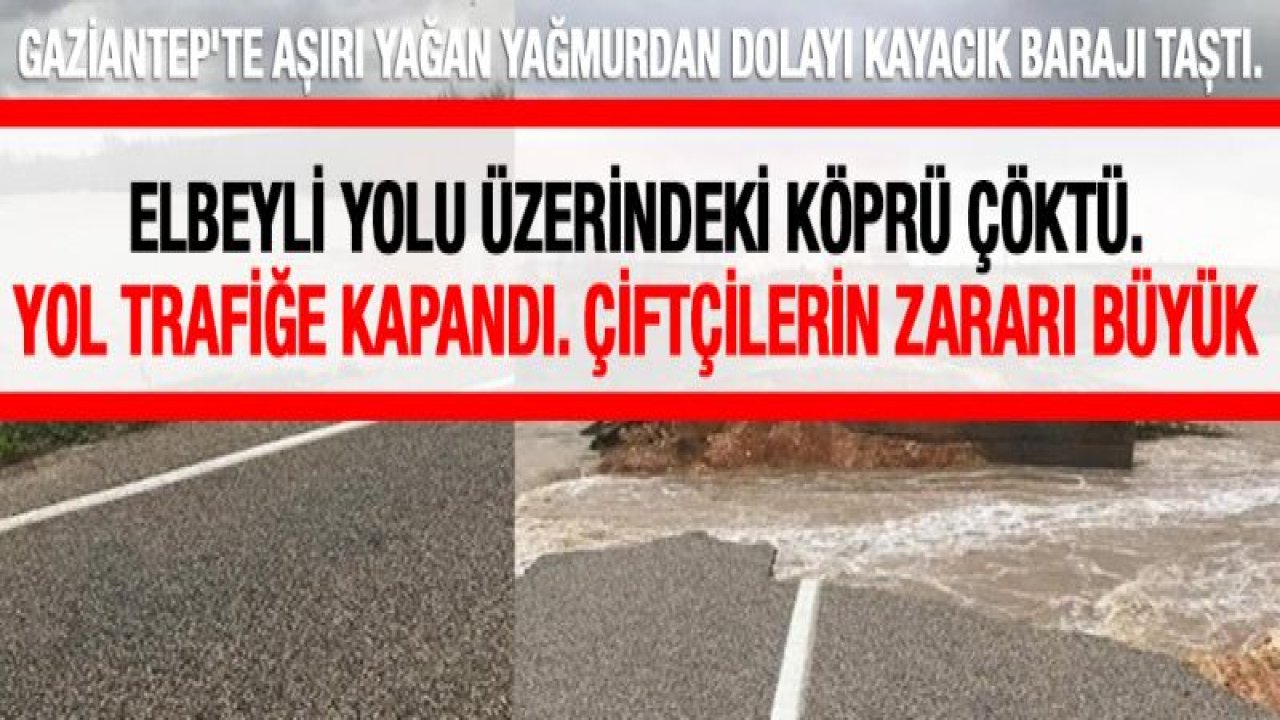 Gaziantep'te aşırı yağış hayatı felç etti