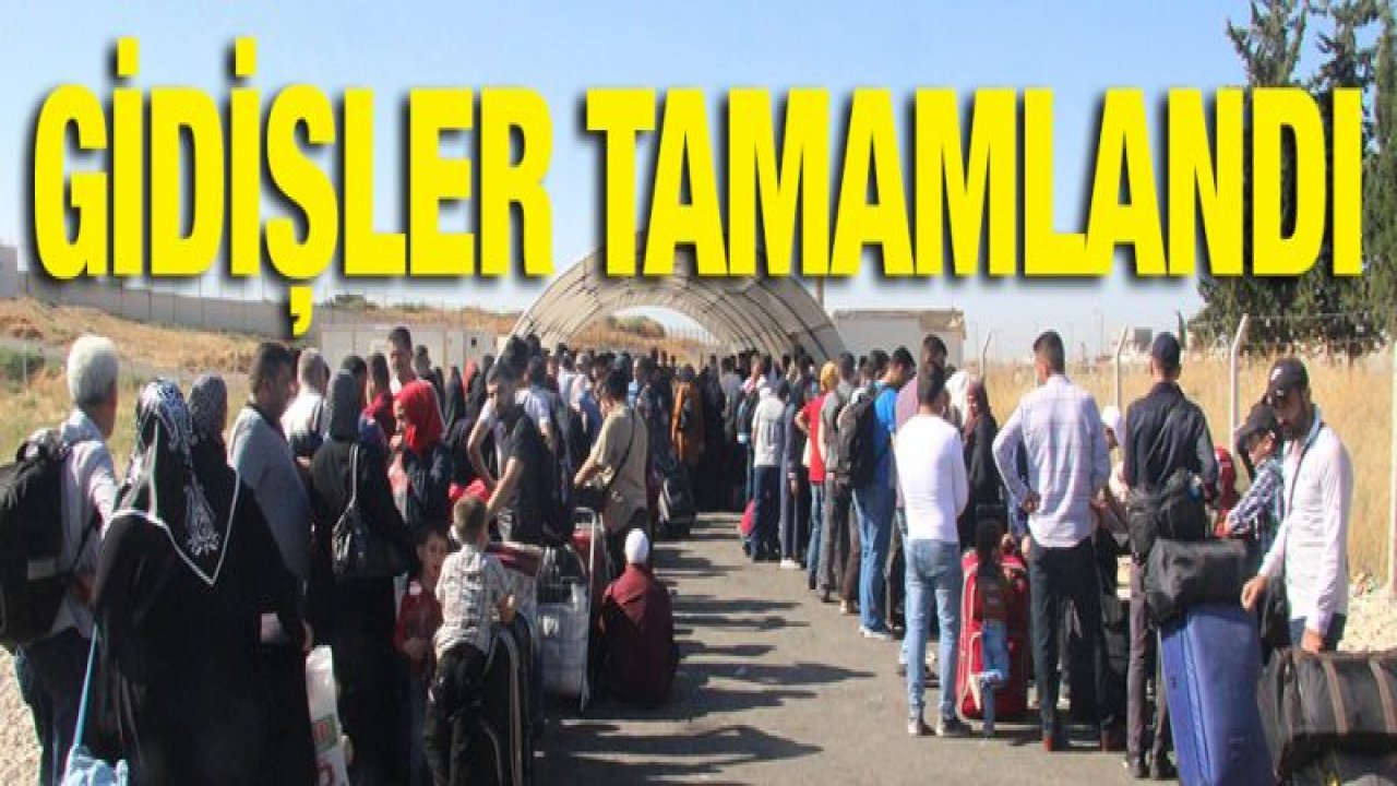 Suriyelilerin ülkelerine gidişleri tamamlandı