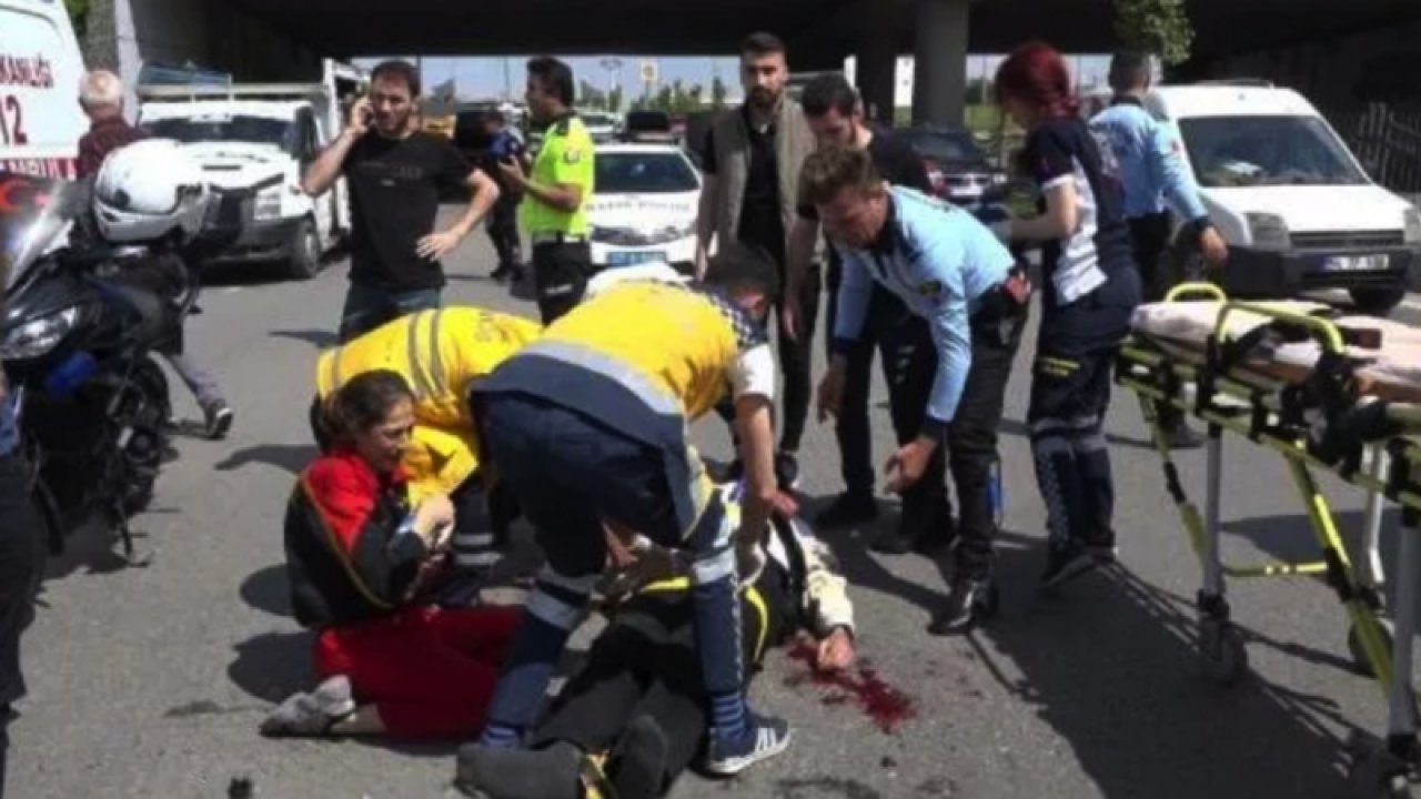 Gaziantep'te Minibüse çarpan motosiklet sürücüsü ağır yaralandı