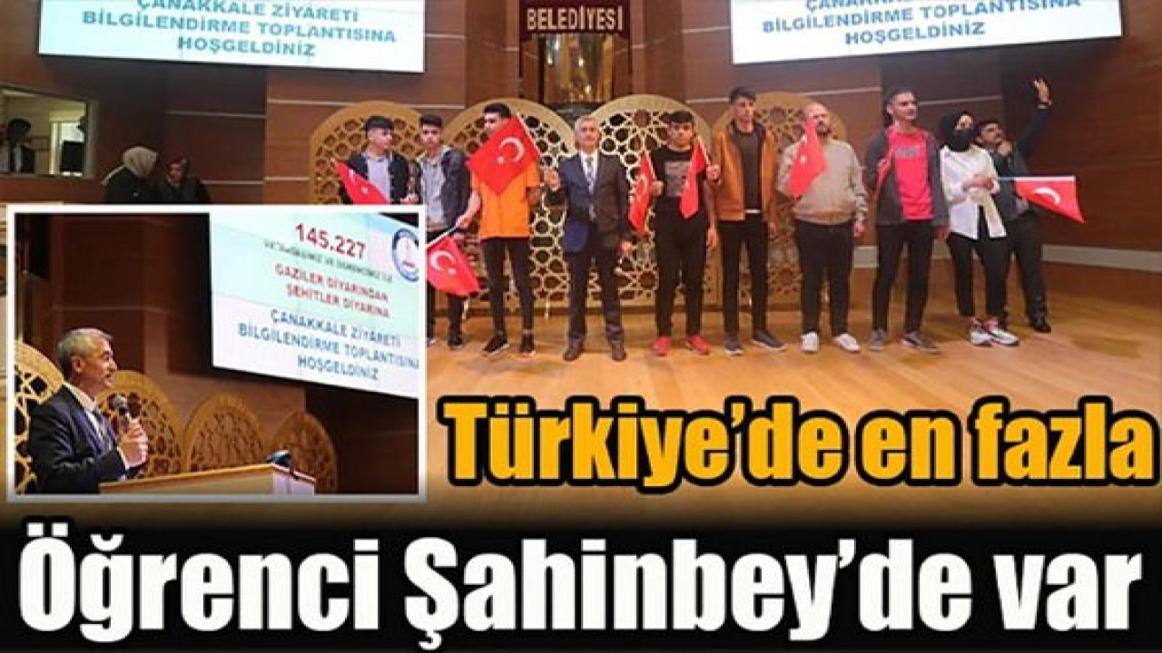 Türkiye’de en fazla öğrenci Şahinbey’de var