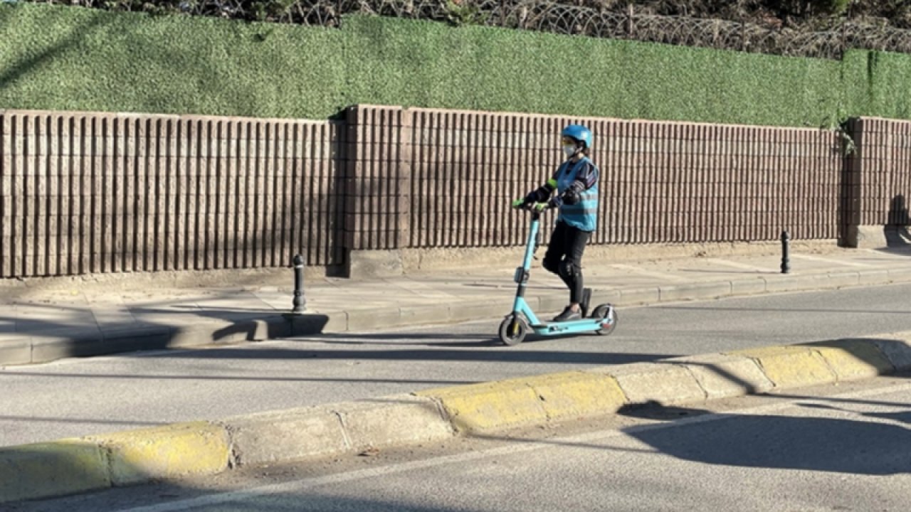 Gaziantep'te kurallara uygun kullanılmayan elektrikli scooter, kazaya davetiye çıkarıyor