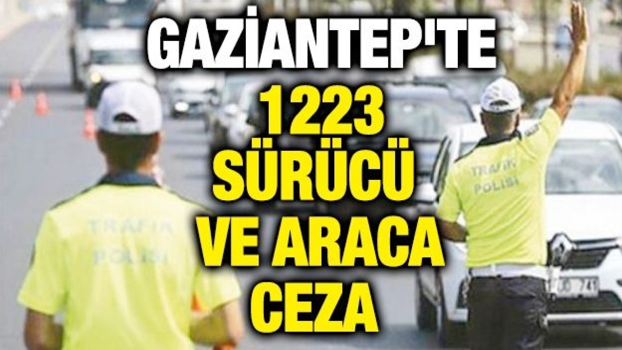 Gaziantep'te 1223 sürücü ve araca ceza