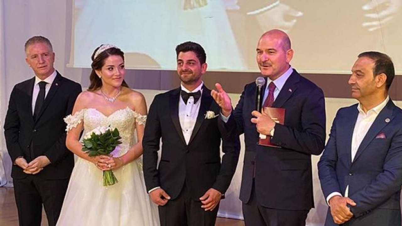 Gaziantep'te İçişleri Bakanı Süleyman Soylu Dahil 30 Şahitli Muhteşem Nikah!  İçişleri Bakanı Soylu MHP Gaziantep Milletvekili Sermet Atay’ın kızı Bilge Atay ile Ortopedi uzmanı Dr. Taner Karlıdağ 'ın Nikahı için G