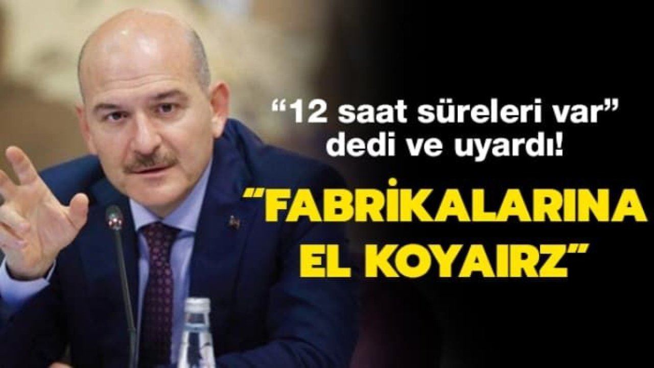 Bakan Soylu'dan sert uyarı: Maske stoku yapanların fabrikalarına el koyarız