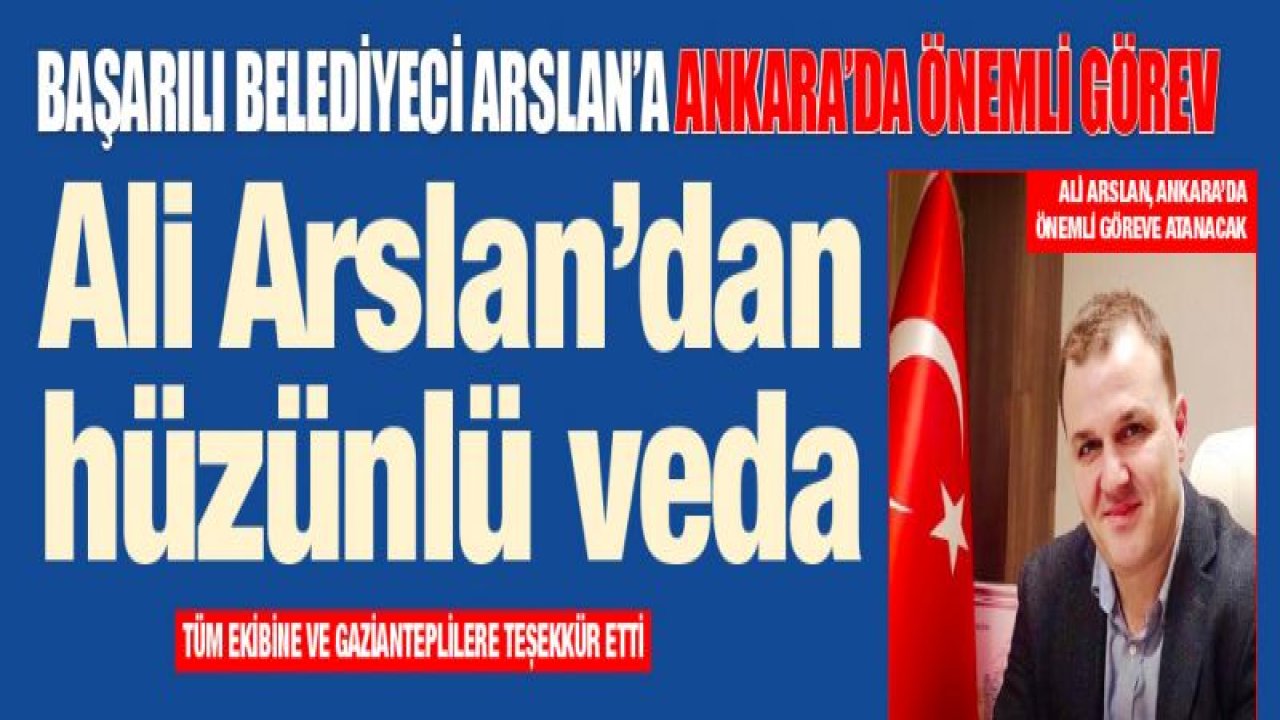 Ali Arslan'dan hüzünlü veda