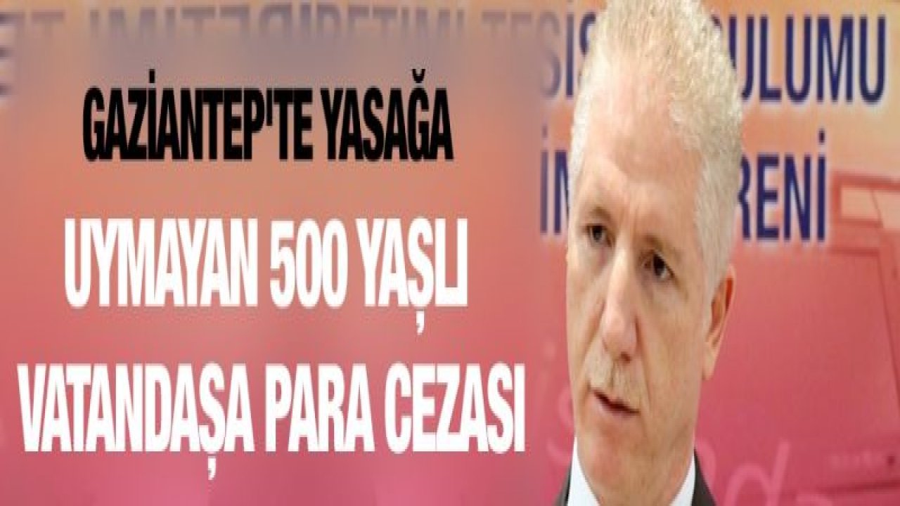 Gaziantep'te yasağa uymayan 500 yaşlı vatandaşa para cezası