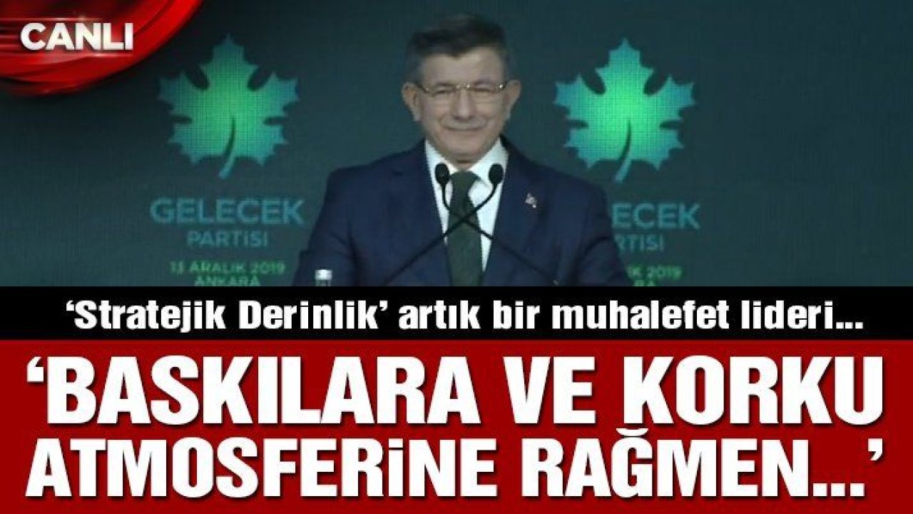 Davutoğlu partisini ilan etti: Gelecek Partisi