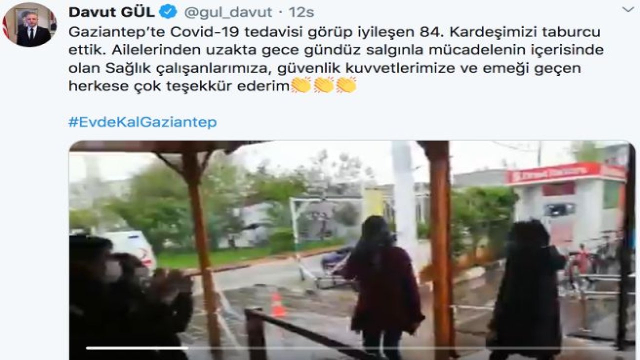 Gaziantep’te Covid-19 Tedavisi Görüp İyileşen 84. Vatandaşımız Hastaneden Çıktı...Bakın Neler Dedi?