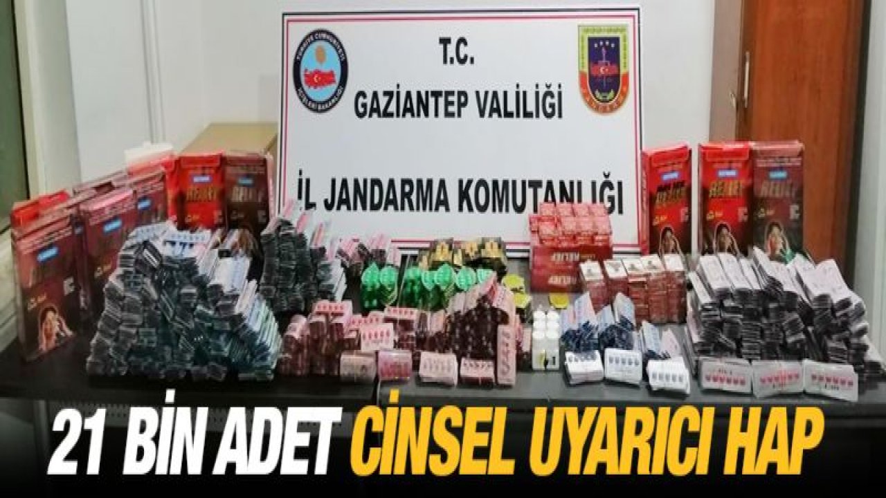 Nizip'te 21 bin adet cinsel uyarıcı hap ele geçirildi