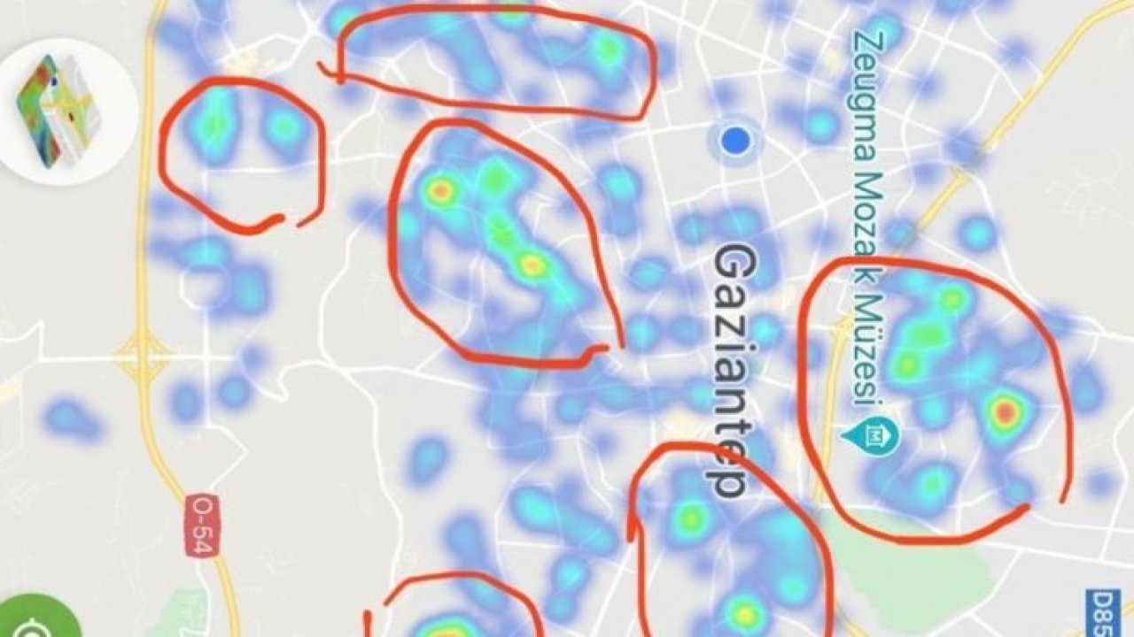 Gaziantep’in korona virüs yoğunluk haritası nasıl?