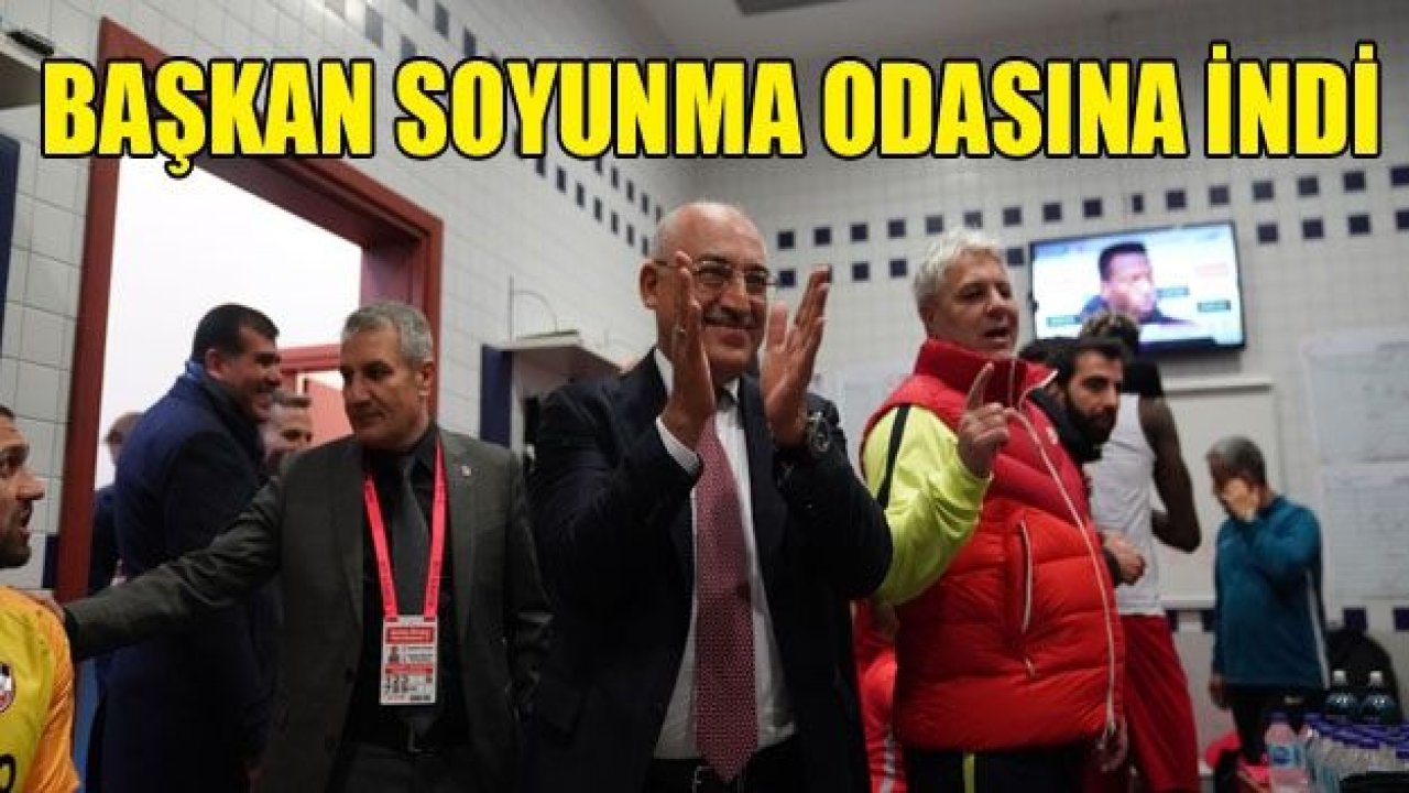 Başkan soyunma odasına indi