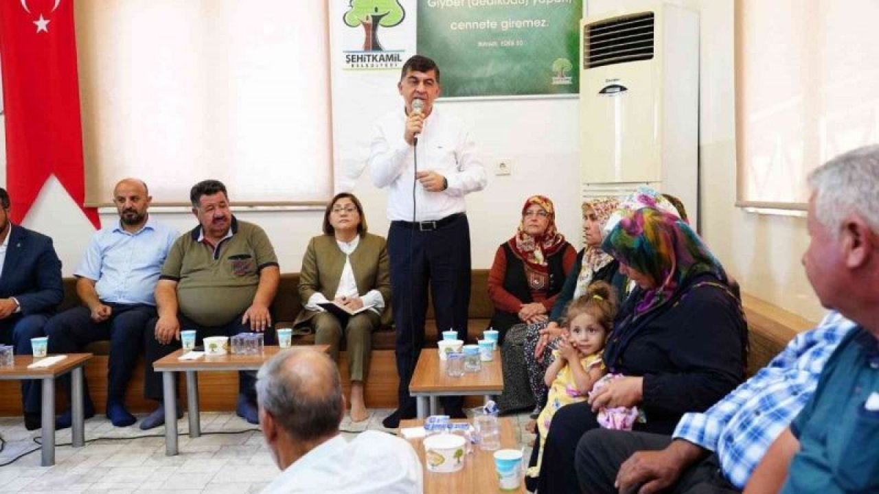 Gaziantep Ak Parti Milletvekili Kirazoğlu, Büyükşehir Belediye Başkanı Fatma Şahin ve Şehitkamil Belediye Başkanı Rıdvan Fadıloğlu, kırsal mahalleleri ziyaret etti