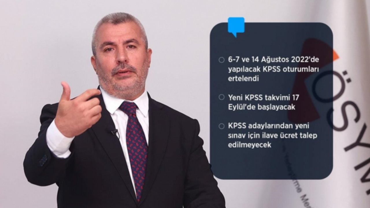 Son dakika… İşte Ayrıntılar...KPSS iptal edildi! ÖSYM Başkanı Ersoy, 31 Temmuz'da yapılan KPSS oturumlarının iptal edildiğini açıkladı