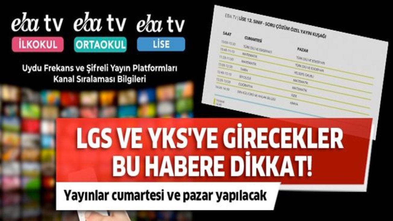 LGS ve YKS'ye girecek öğrenciler bu habere dikkat!