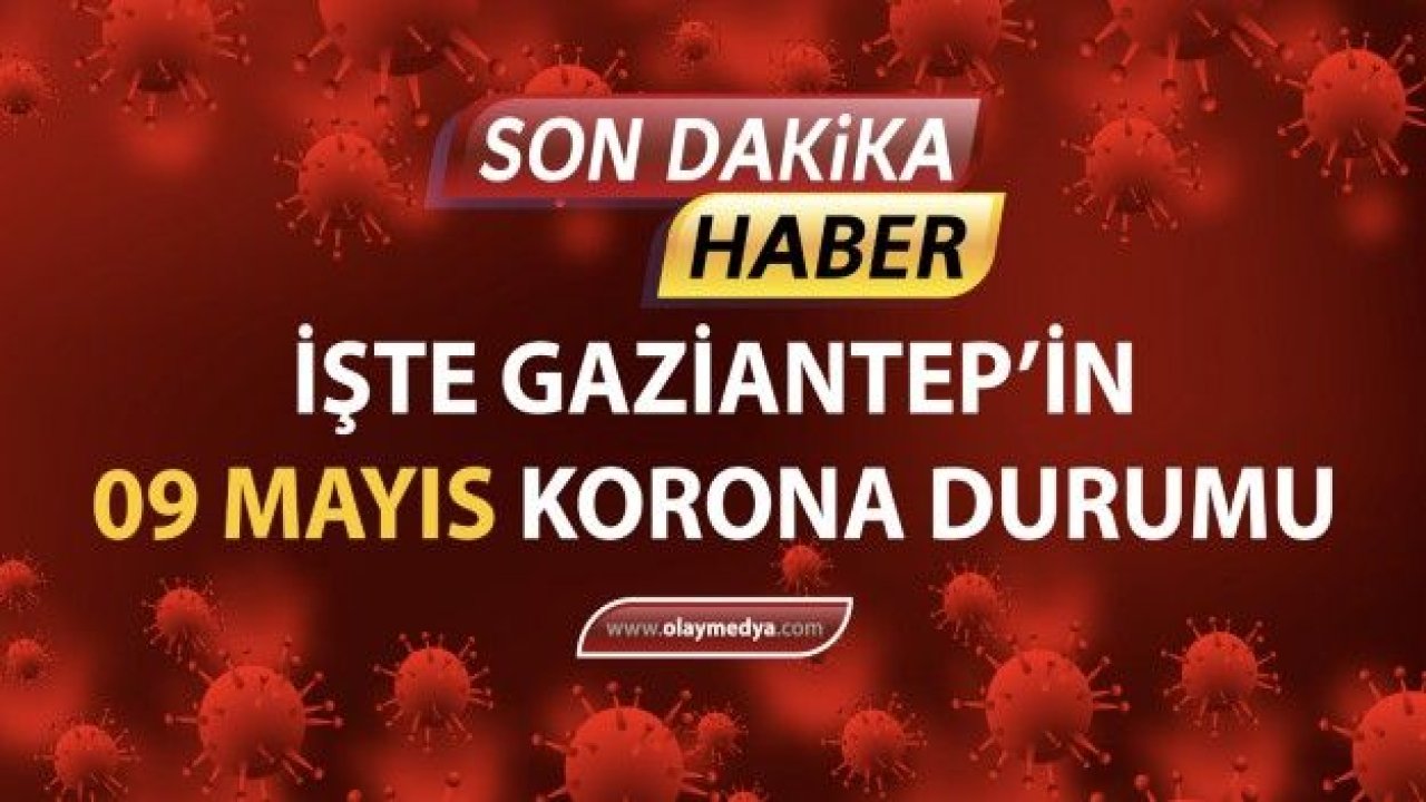 9 Mayıs 2020 (Cumartesi) Gaziantep’in Korona Virüs Tablosunda Son Durum! Vaka,Vefat Sayısı Korona Virüs'te Son Durumu!