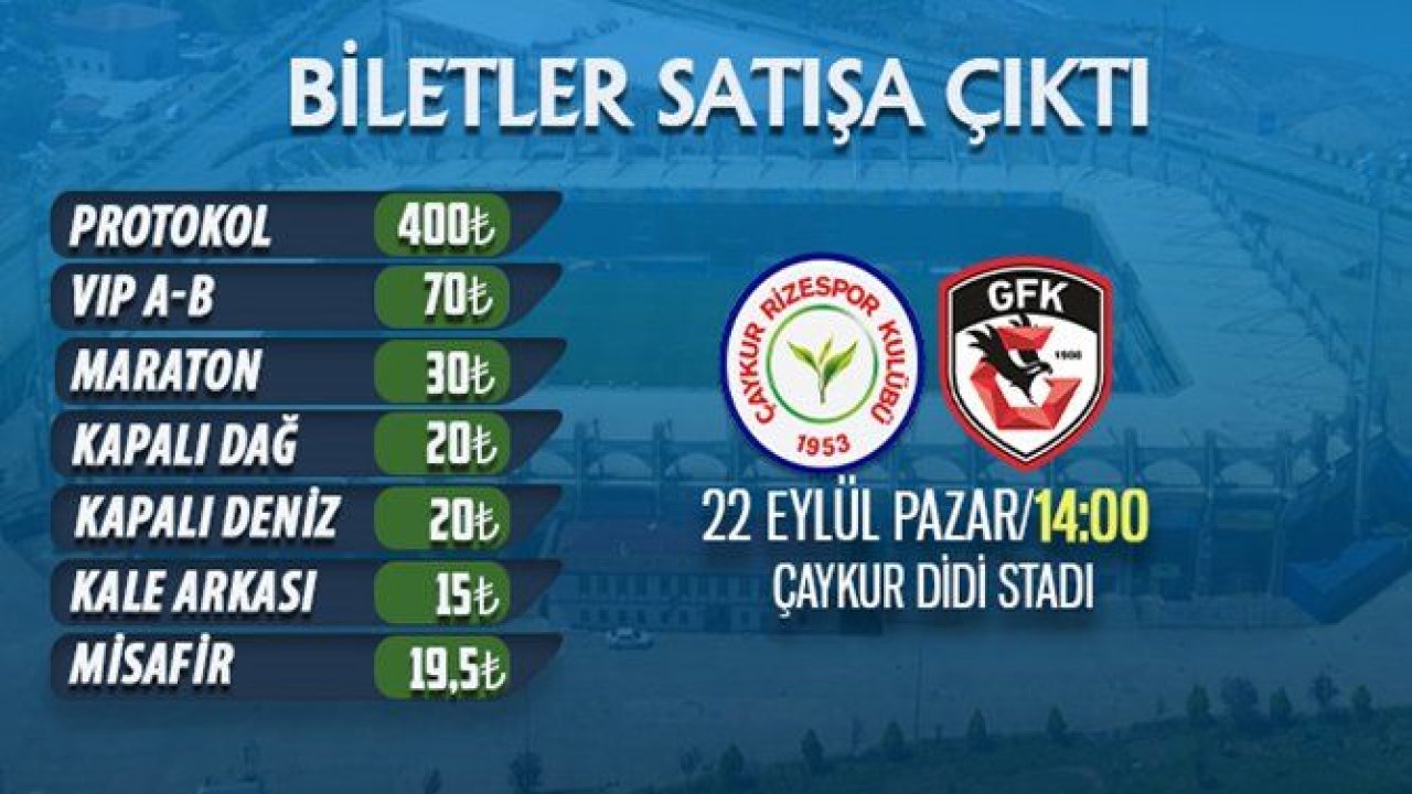 Rize'de biletler satışa çıktı