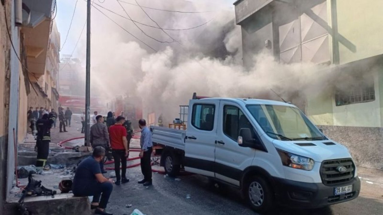 İşte Ayrıntılar...Gaziantep'te iplik atölyesinde yangın çıktı