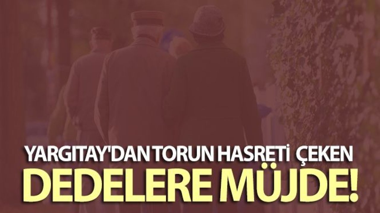 Yargıtay'dan torun hasreti çeken dedelere müjde