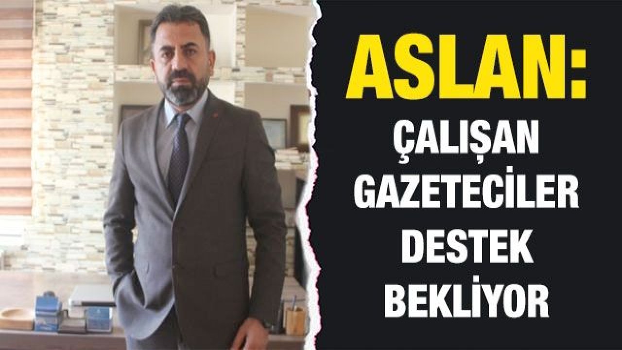 Aslan: Çalışan gazeteciler destek bekliyor