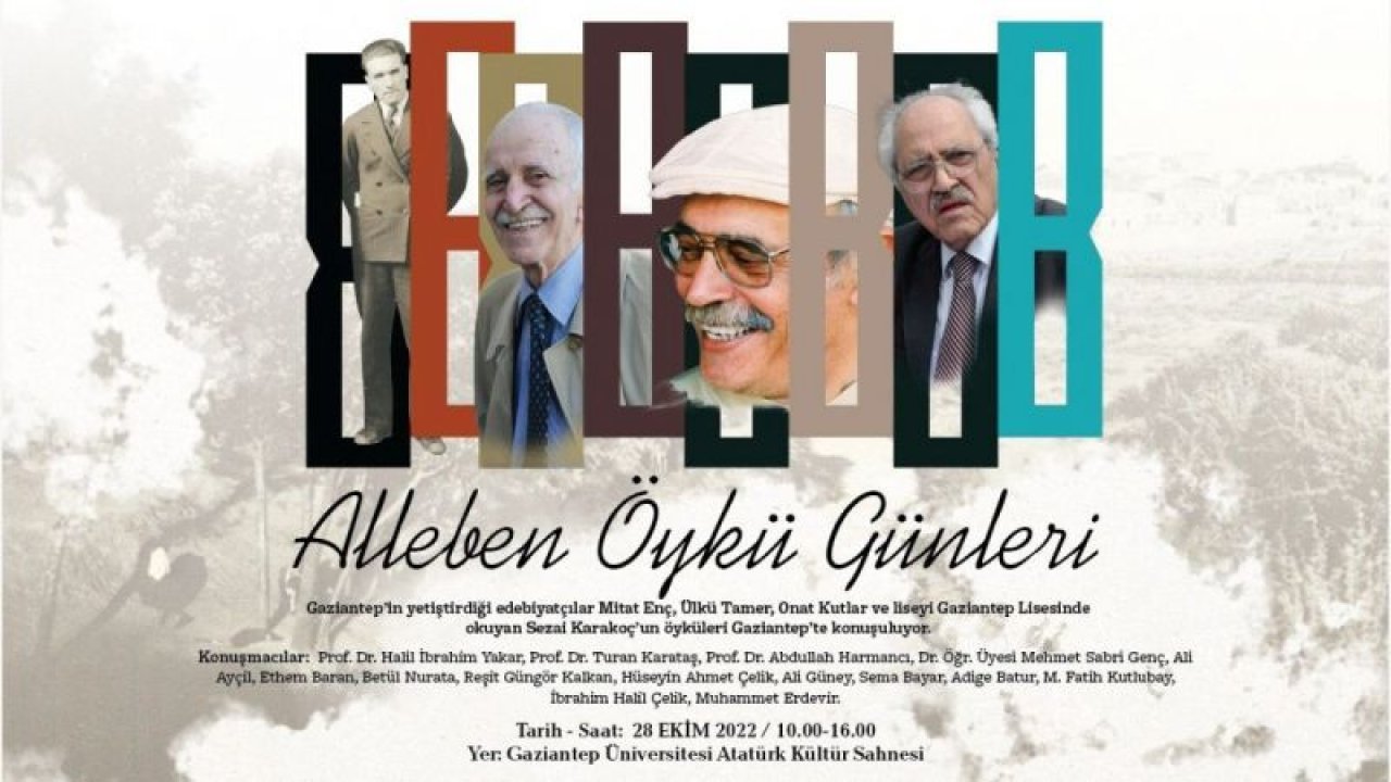 Gaziantepli öykücüler “Alleben Öykü Günleri”nde anılıyor