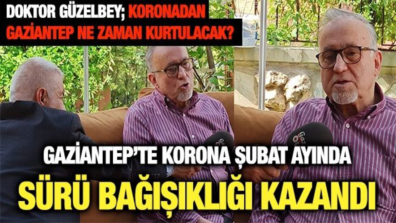 Doktor Güzelbey; Koronadan Gaziantep ne zaman kurtulacak? Gaziantep’te Korona Şubat ayında sürü bağışıklığı kazandı