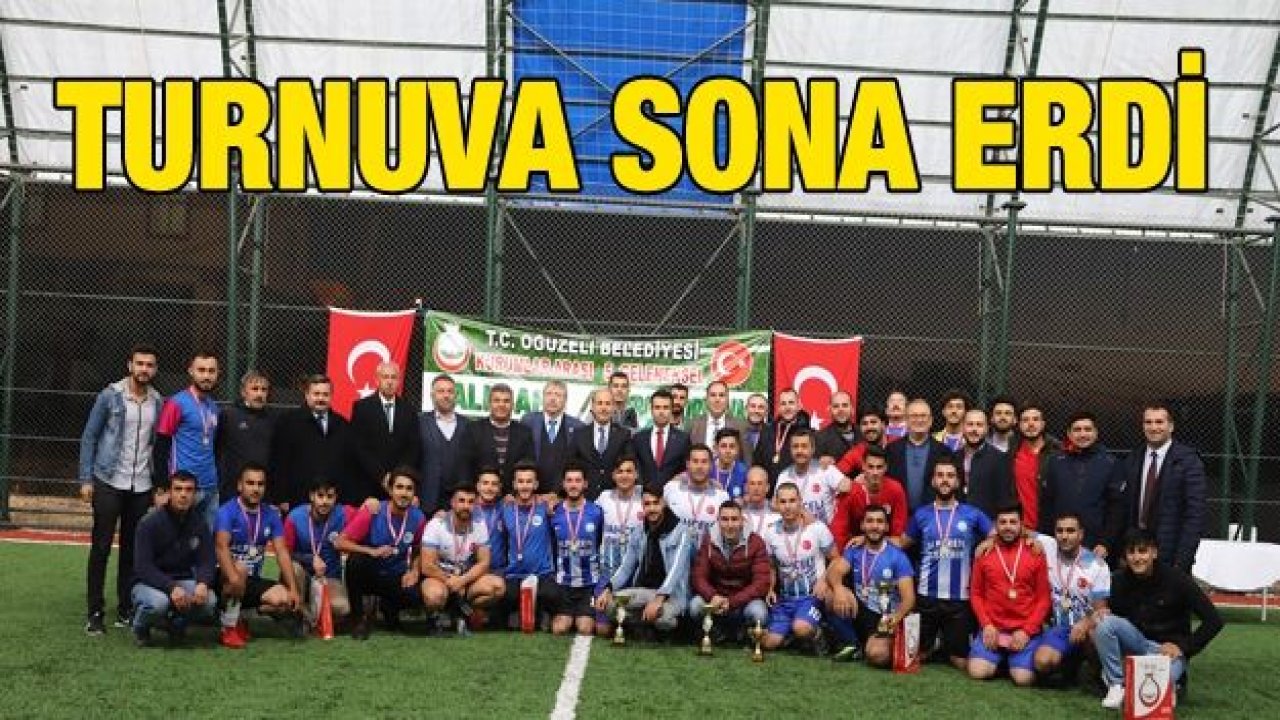 Oğuzeli'nde geleneksel halı saha turnuvası sona erdi