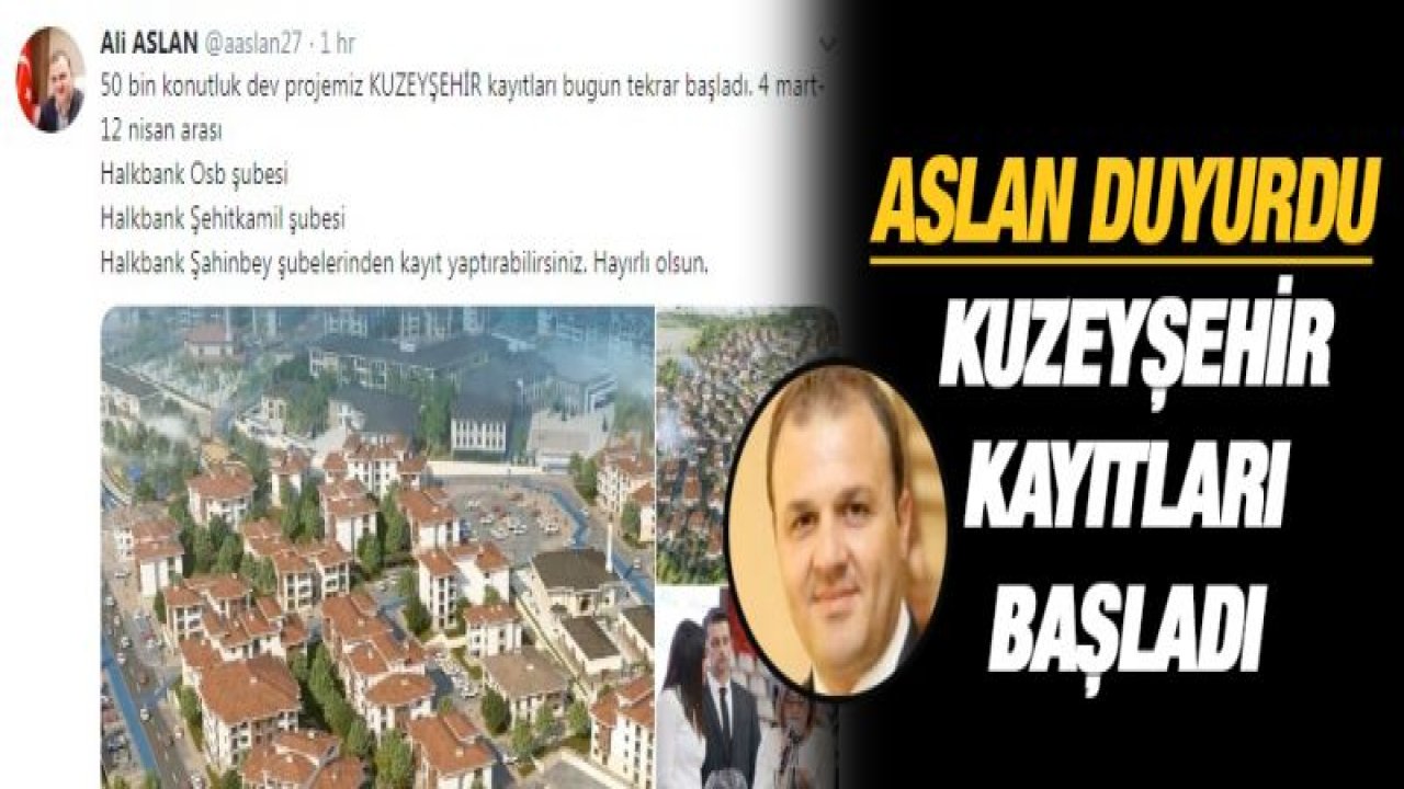 Kuzeyşehir kayıtları tekrar başladı