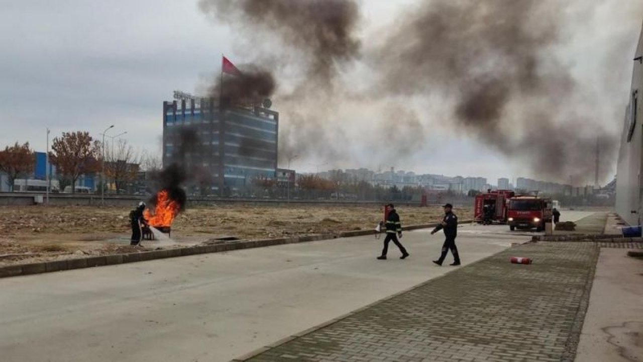 Gaziantep Organize Sanayi İtfaiyesi’nden başarılı tatbikat!