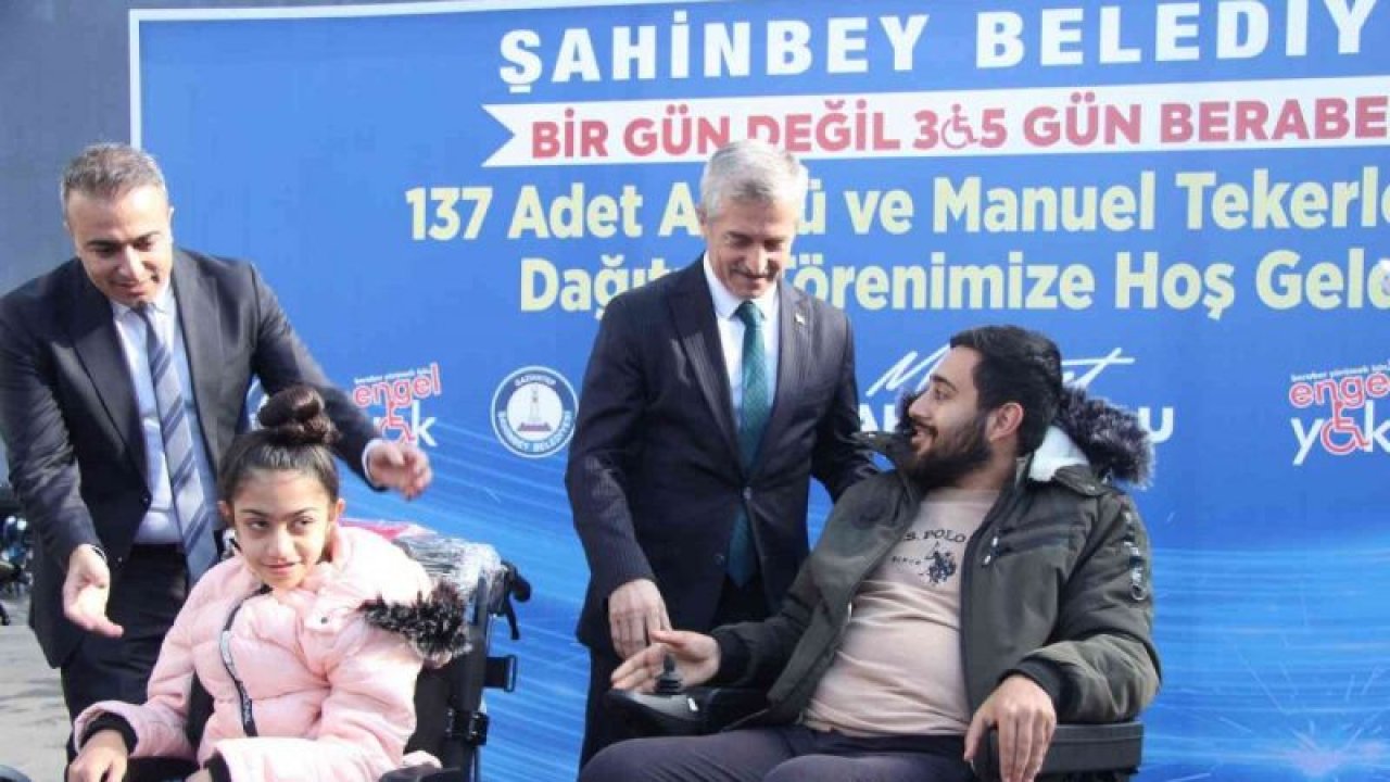 Şahinbey Belediyesi engelliler için 137 akülü ve manuel sandalye dağıttı