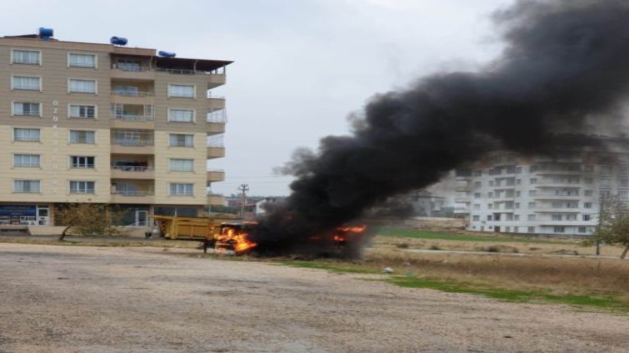 Gaziantep’te araç yangını