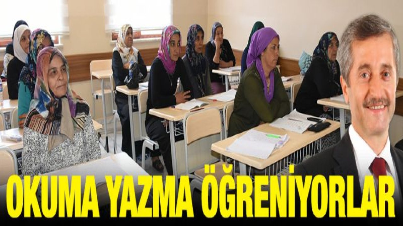 Şahinbey Belediyesi Sosyal Tesislerinde okuma yazma öğreniyorlar