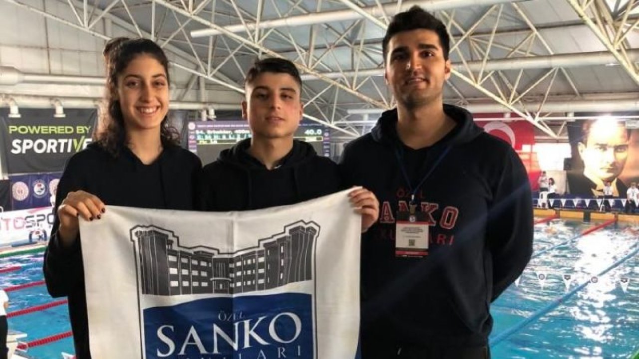 Sanko okulları öğrencisi yüzmede Türkiye beşincisi oldu