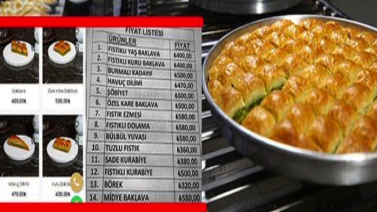 Gaziantep Baklavası ZAM REKORU KIRMAYA DEVAM EDİYOR! Bir Dilim Baklava Nerdeyse 40 TL oldu! İşte Zamlı Antep Baklavası Fiyatları