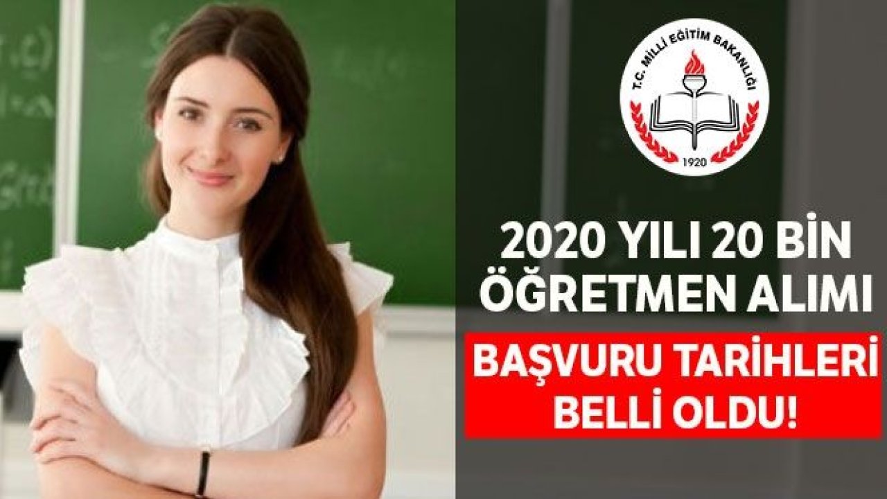 20 bin sözleşmeli öğretmen alımı için başvuru tarihleri belli oldu