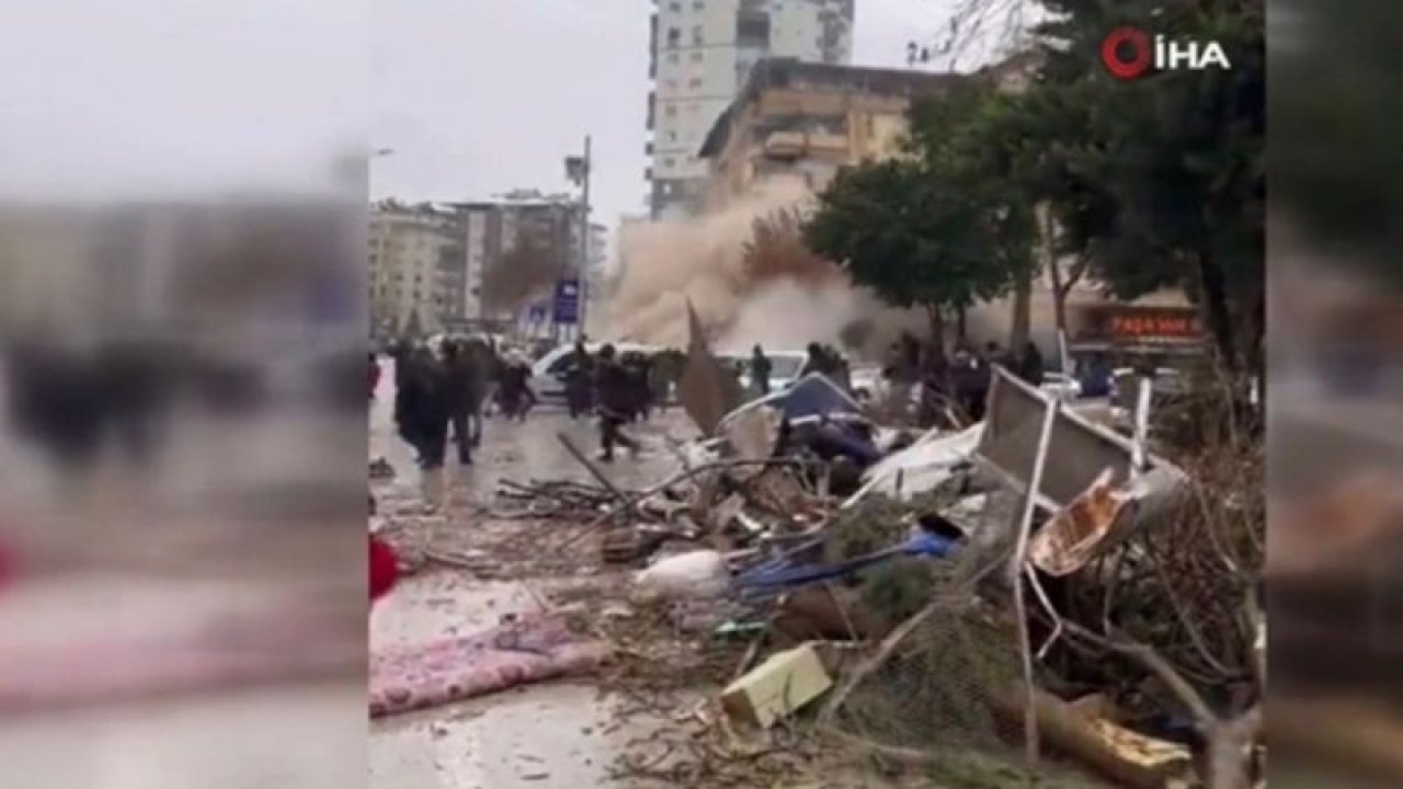 Gaziantep dehşeti yaşadı! Bina saniyeler içerisinde enkaza dönüştü!