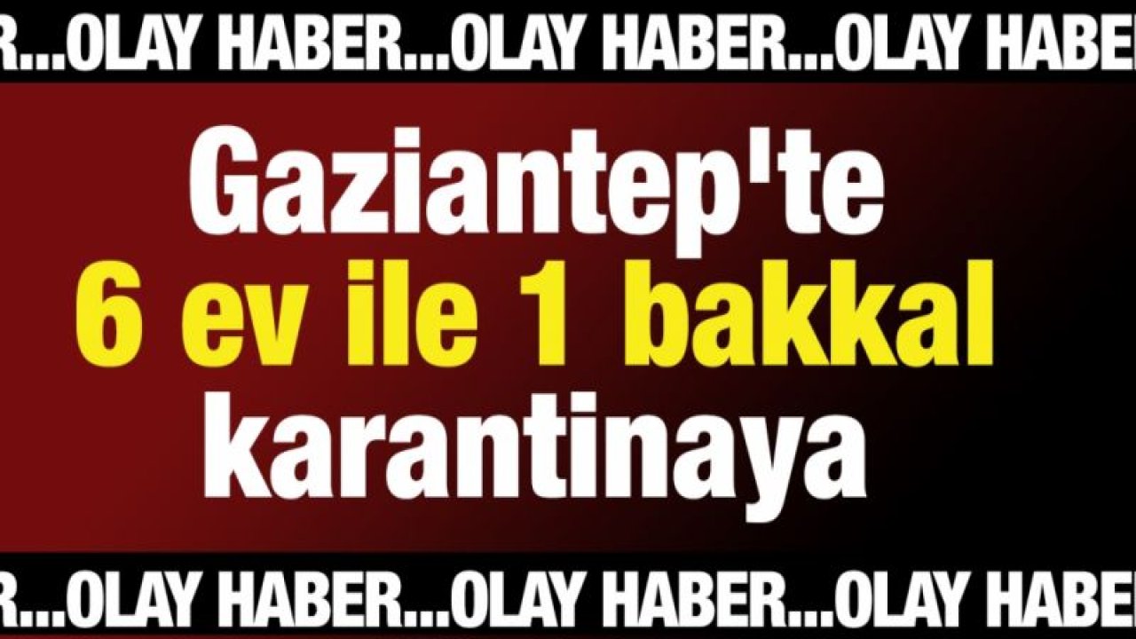 Gaziantep'te 6 ev ile 1 bakkal karantinaya alındı