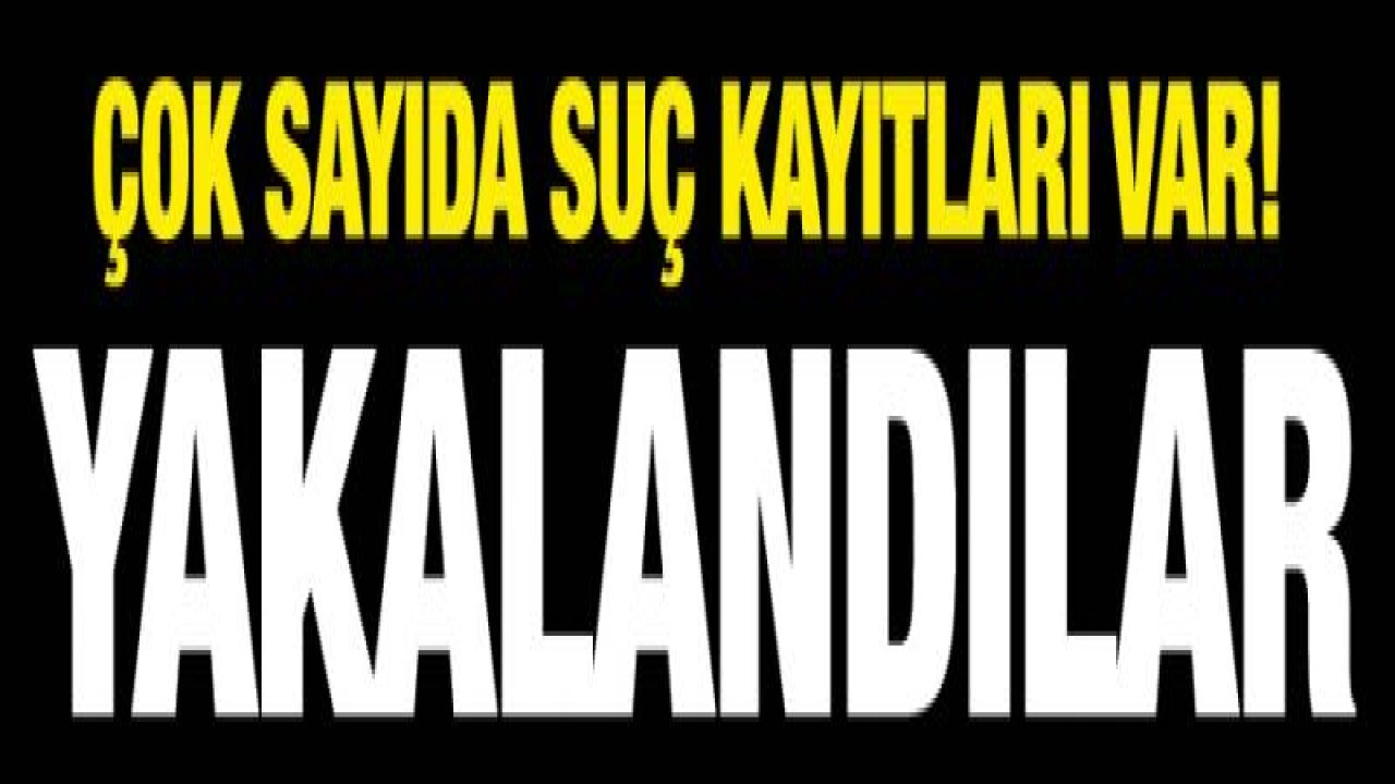 Çok sayıda suç kayıtları var! Yakalandılar