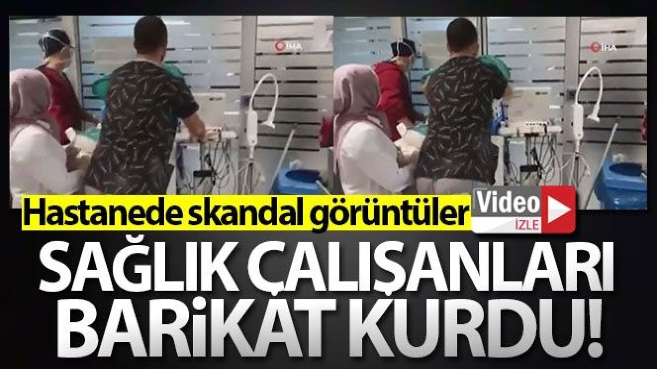 Video İzle...Cebeci Hastanesi'nde skandal görüntü: Sağlık çalışanları yine barikat kurdu