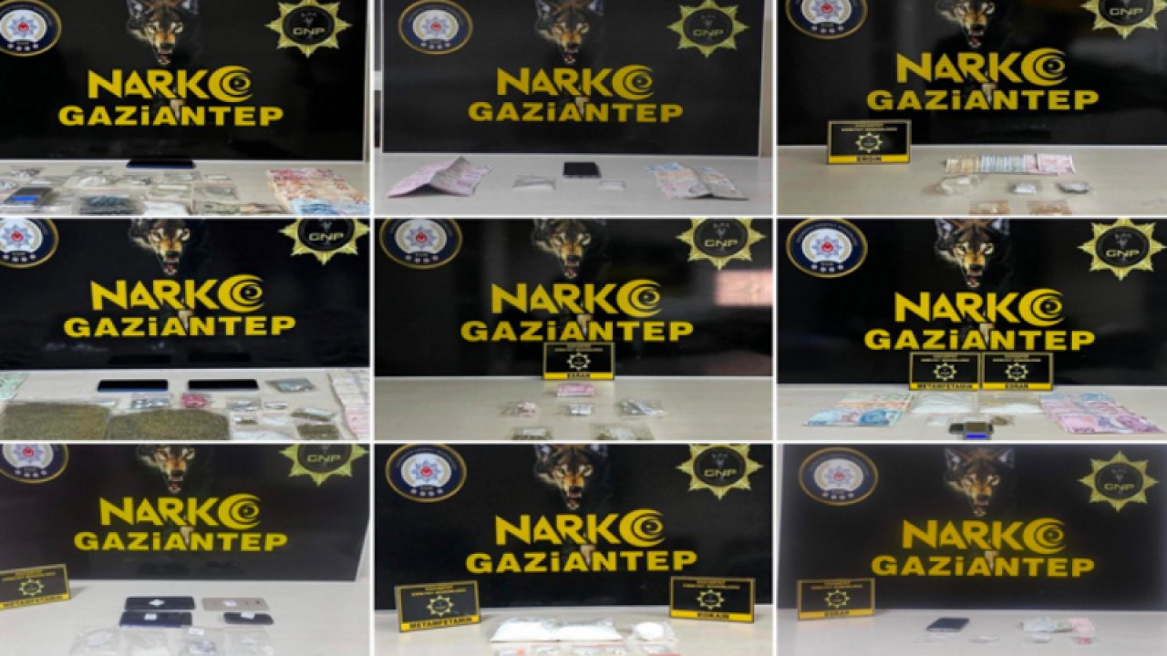 Gaziantep Narkotik ekiplerinden uyuşturucu tacirlerine şok operasyonlar