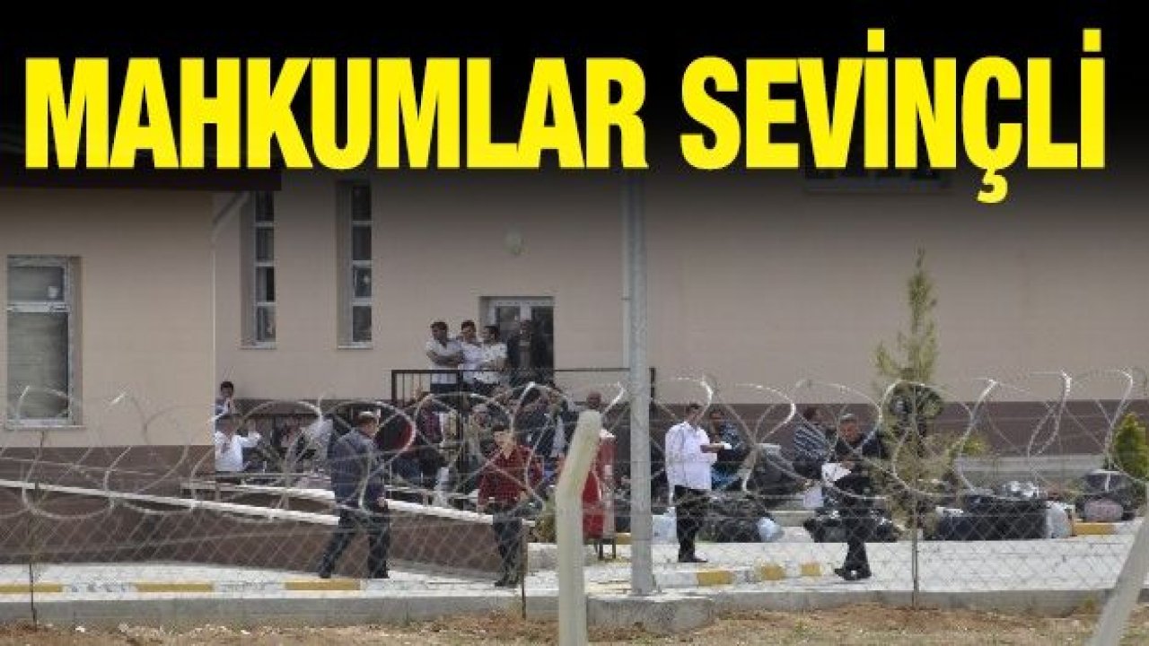 Mahkumların tahliye sevinci