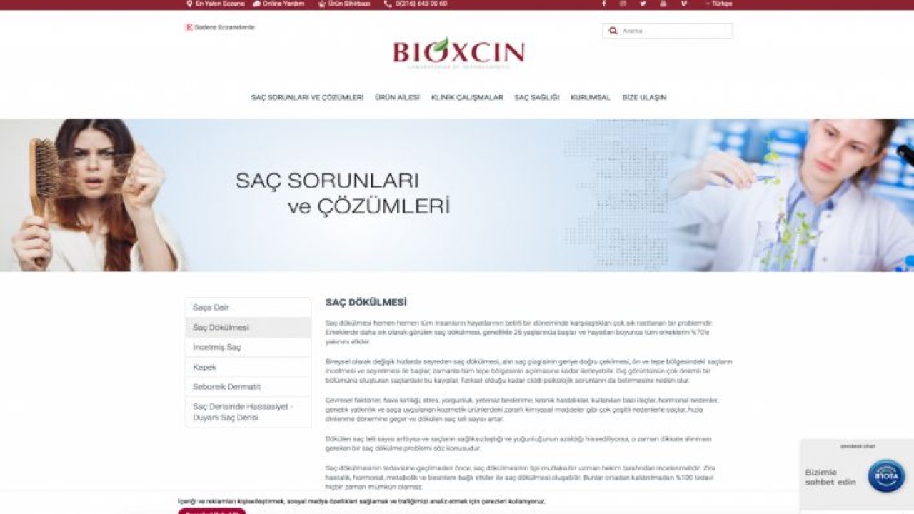 Kadınlarda Yoğun Saç Dökülmesine Karşı Bioxcin Forte Serum