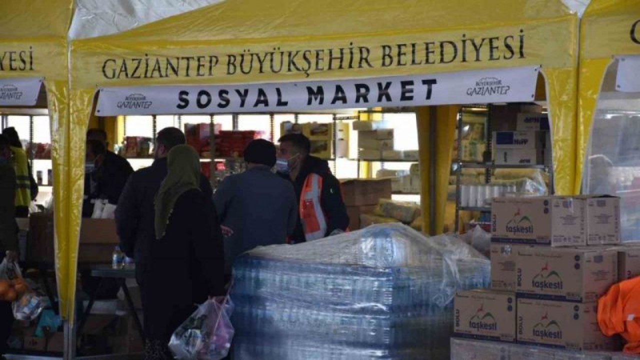 Gaziantep Büyükşehir Belediyesi'nin sosyal marketleri depremzedelerin ihtiyaçlarını karşılıyor