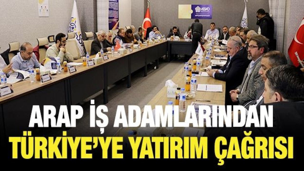 Arap iş adamlarından Türkiye’ye yatırım çağrısı