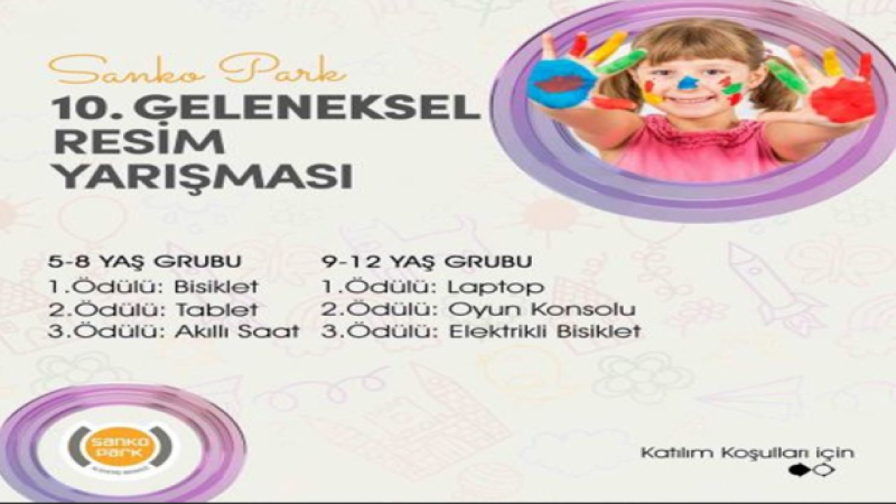 Sanko Park'ta Geleneksel resim yarışması düzenleniyor