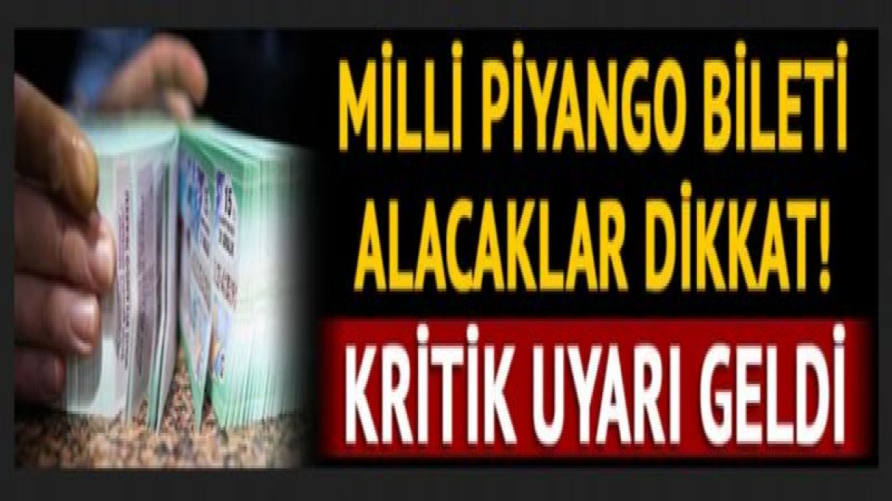 TESK'ten 'sahte Milli Piyango bileti' uyarısı