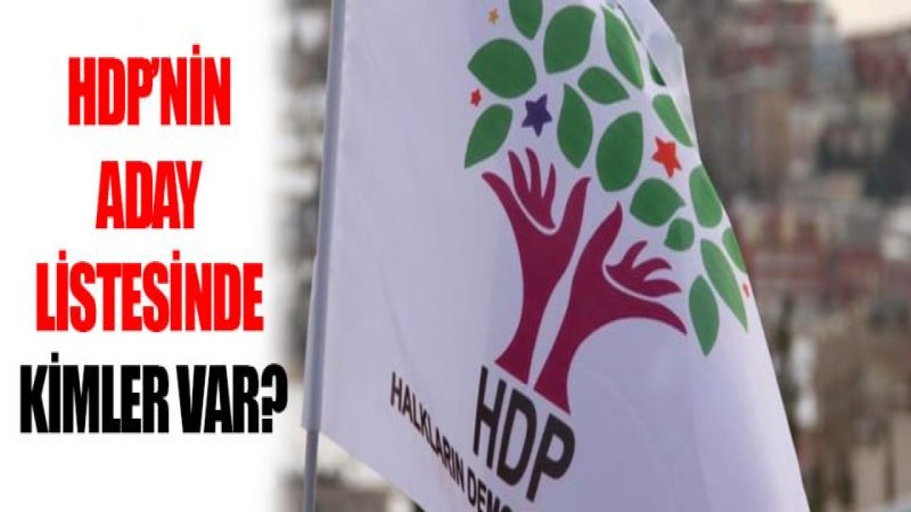 HDP'nin aday listesinde kimler var?