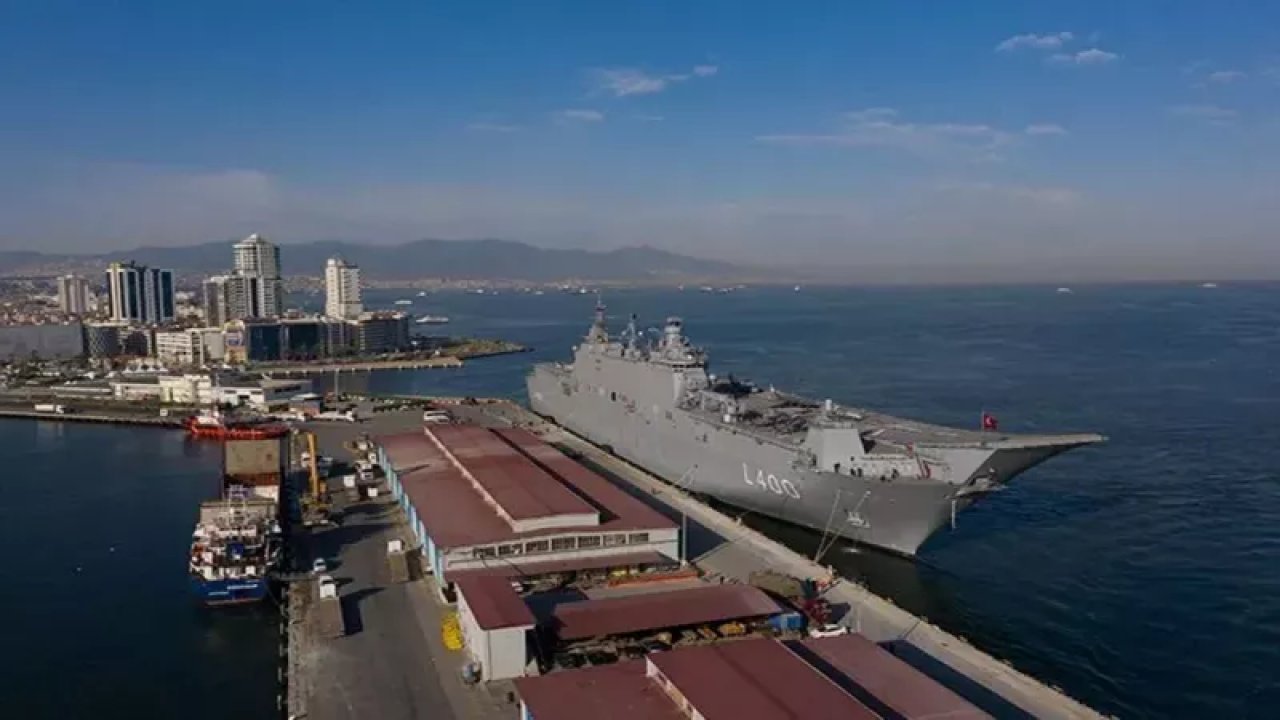 Dünya Tarihinde Bir İlk! Dünyanın İlk Silahlı İnsansız Hava Aracı Gemisi İzmir Alsancak Limanı'nda Vatandaşları Büyüledi! TCG Anadolu, Limanda 500 Metre Kuyruk Oluşturdu!