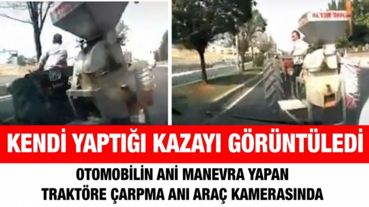 Kendi yaptığı kazayı görüntüledi