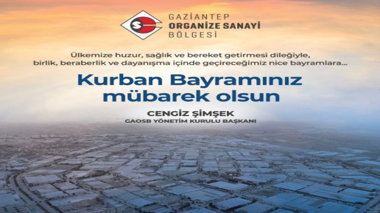 Organize Sanayi Bölgesi Kurban Bayramı İlanı