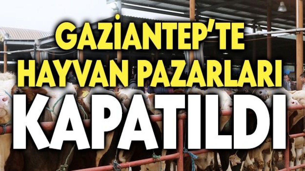 Gaziantep'te hayvan pazarları da kapatıldı